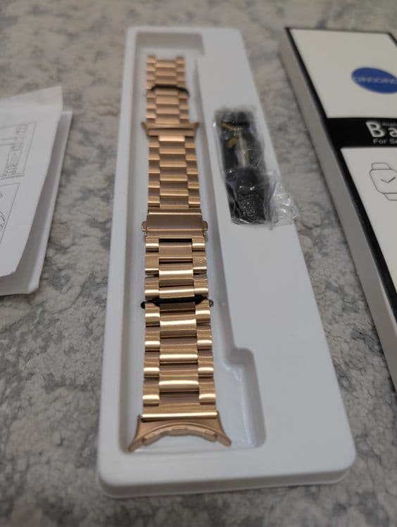Ремешок для Google Pixel Watch 41 mm, металлический, цвет rose gold — 8