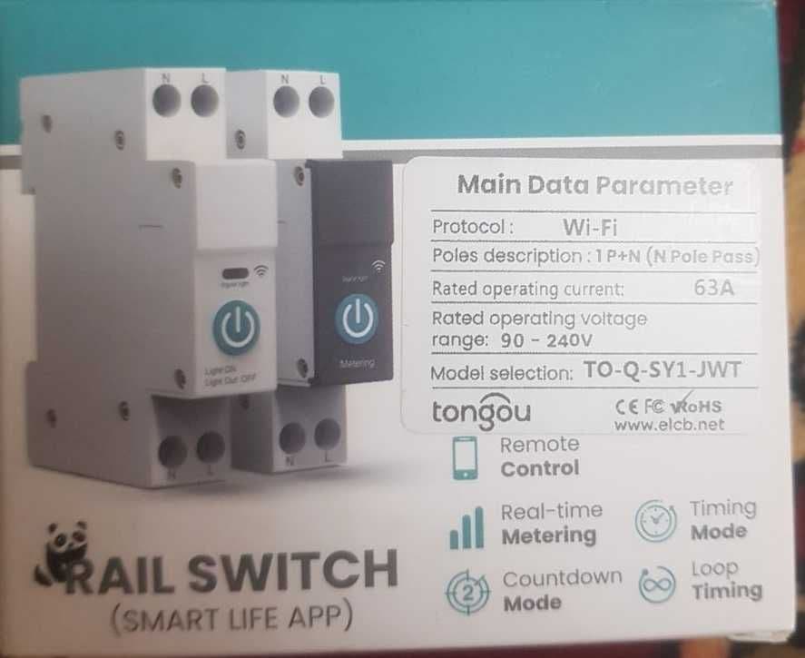 Умный выключатель  Wi-Fi 63А / Tongou / Smart/ Управление с телефона — 1