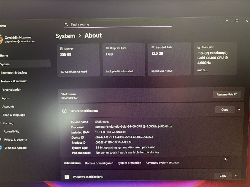 Office uchun Lenovo PC va RGB yoritkichli klaviatura va sichqoncha — 4