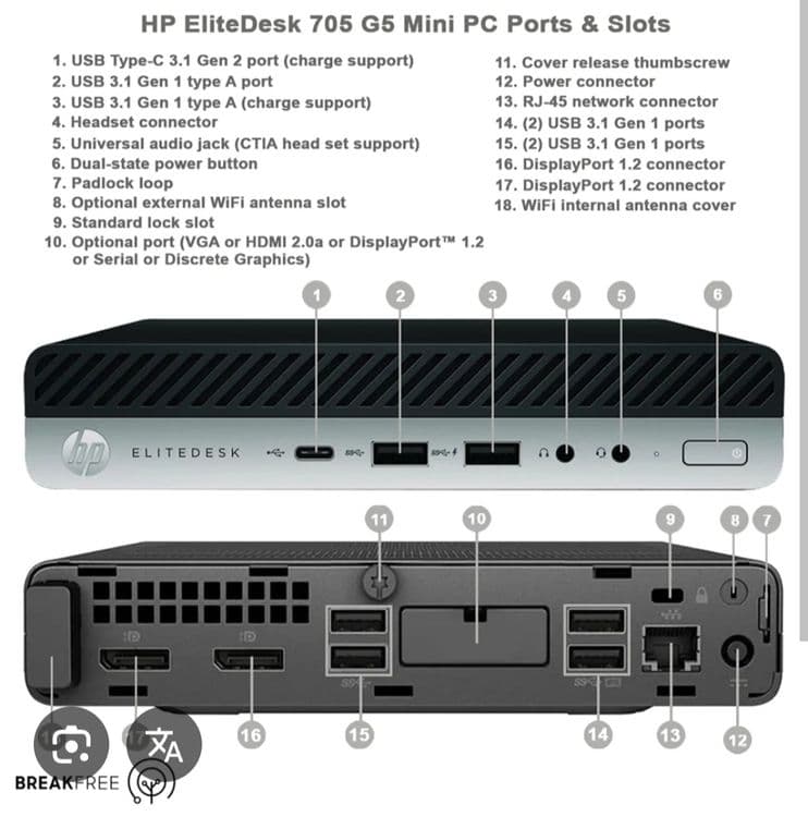 HP mini PC EliteDesk Ryzen 5 3400G — 4