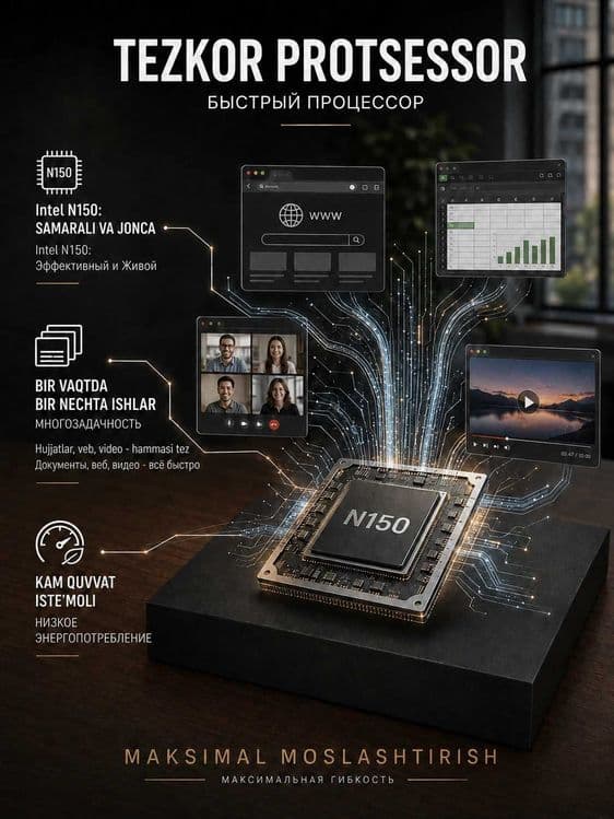 НОВИНКА Мини ПК Acer Veriton N1502G Intel N150 | 4GB DDR4 | 128GB M.2 — 5