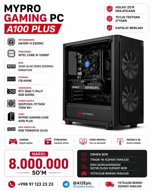 Computer i5 12 + 3060ti 1TB nVme — 1