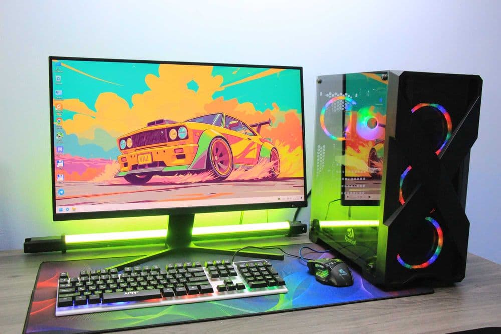 i3 10-GTX1050Ti 4GB + REDMI 27 RGB CASE — 1