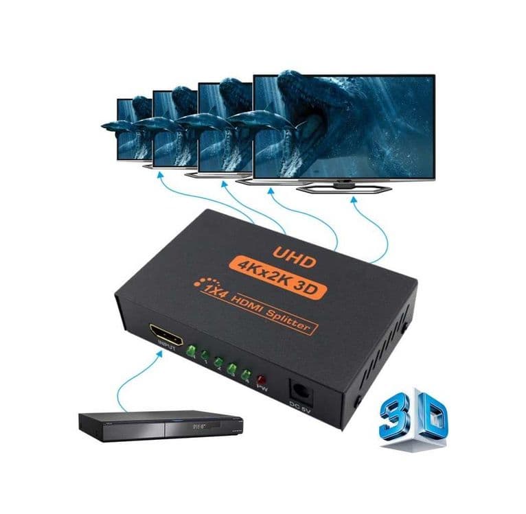 HDMI 1 to 4 Splitter 4K Ultra HD 2160P с доп. питанием — 1