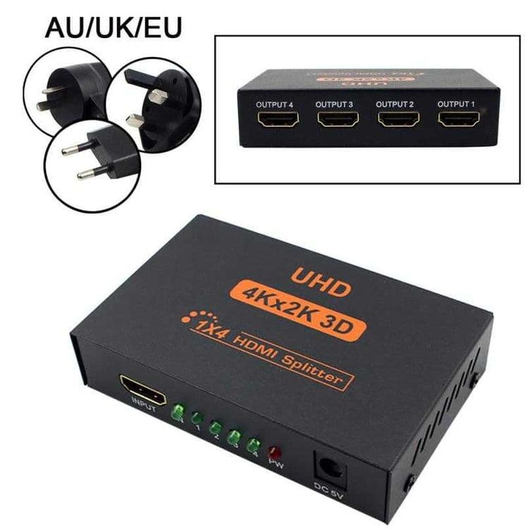 HDMI 1 to 4 Splitter 4K Ultra HD 2160P с доп. питанием — 4