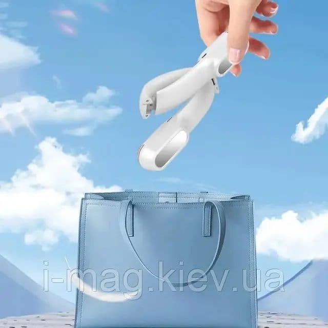 Вентилятор на шею портативный складной модель Турбо с цифровым дисплее — 2
