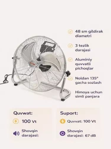 Ventilyator ZUMAA pol uchun — 1