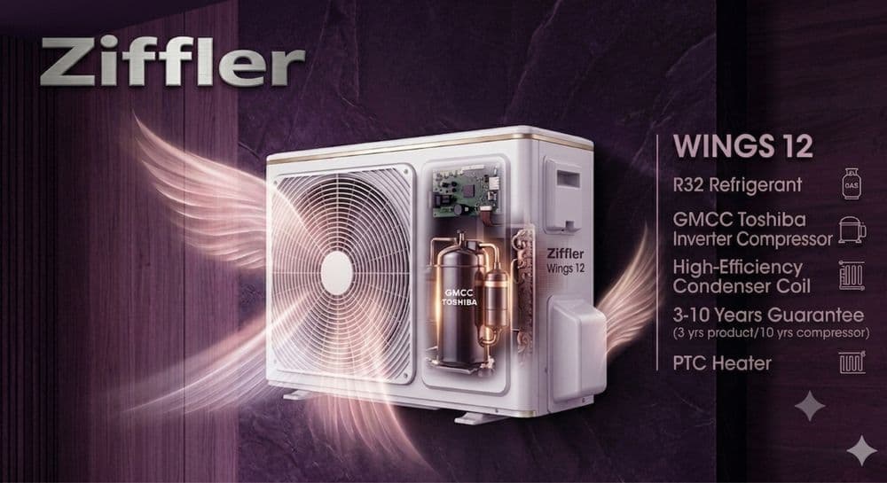 Кондицонер Ziffler R32/Gmcc Toshiba/Ptc Heater/3d airFlow/3-10гарантия — 2