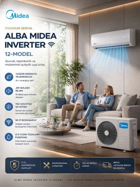 Новинка Кондиционер Midea AlbaPro 12000btu. Kansaner midea Alba pro 12 — 7