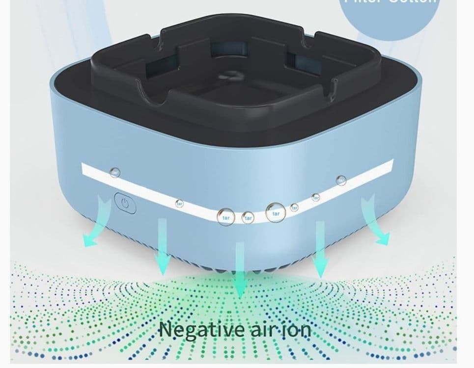 Электрическая пепельница Ashtray 360 градусов для удаления пыли и сига — 4