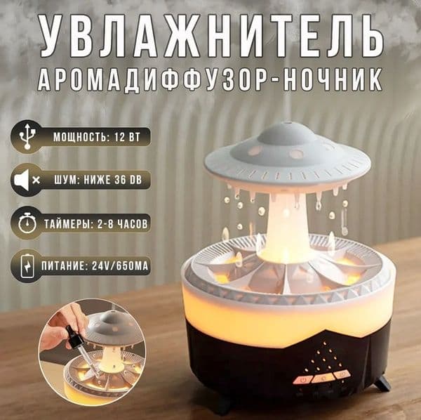 Увлажнитель воздуха дождь с пультом — 7