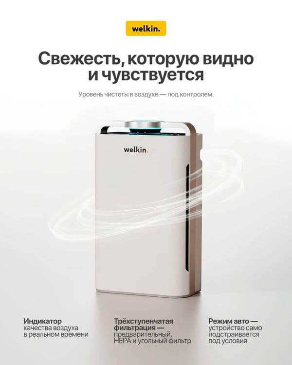Очиститель Воздуха Welkin K-08 — ЧИСТЫЙ ДОМ, ЛЁГКОЕ ДЫХАНИЕ! — 5