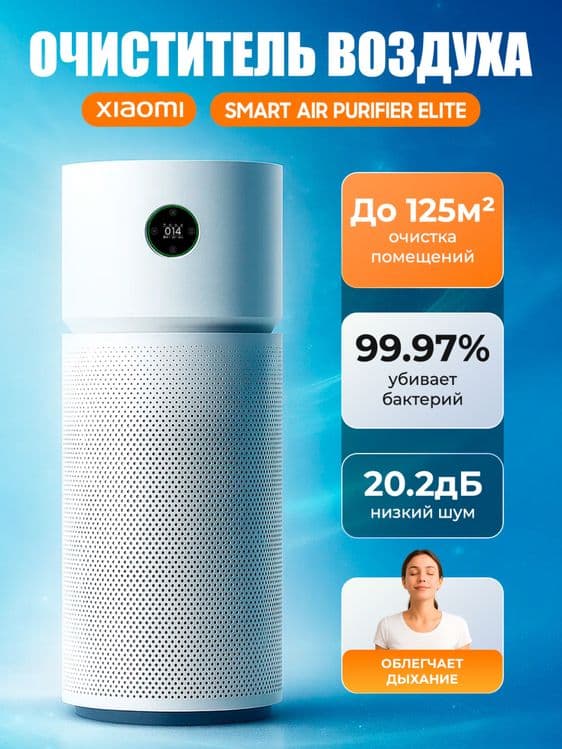Xiaomi Elite 125 кв м. Глобал премиум очиститель. Гарантия. — 2