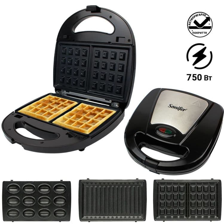Sonifer 7в1 Вафельница Тостер орешница  vafelnitsa toster sf-6054 — 5