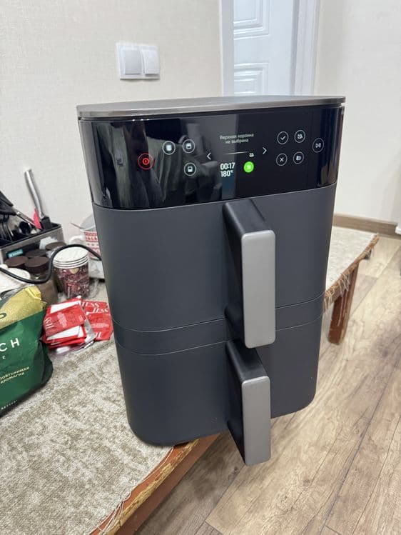 Фритюрница-аэрогриль Xiaomi Dual Zone Air Fryer 12L Global (черный) — 2