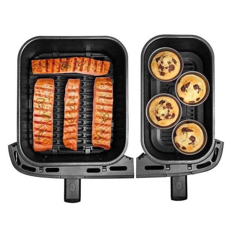 Air Fryer Аэрогриль Tefal 8.3L позволяет готовить 2 разных блюда сразу — 4