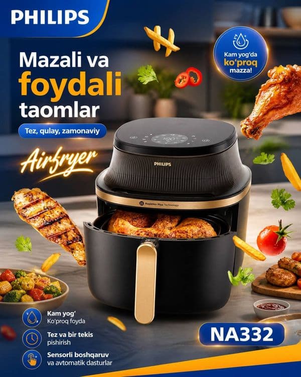 Aerogril Philips na332 6.2 Litr Orginal 100%
3000 series
NA 332
6.2 Li — 5