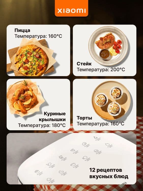 Xiaomi aerogrill 6.5 litr. Smart. Аэрогриль xiaomi 6.5 литров. — 6