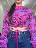 Брендовый лонгслив от Versace. Кофта весенняя розовая. Топ женский