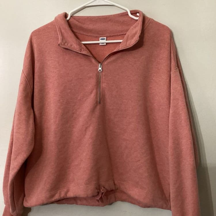 Old navy, оверсайз, укороченны флис кофта свитер — 1