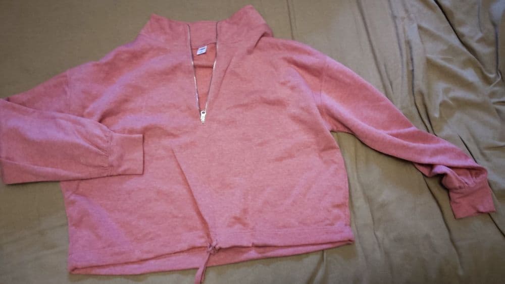 Old navy, оверсайз, укороченны флис кофта свитер — 4
