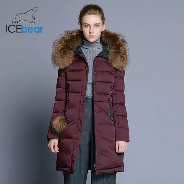 ICEBear пуховик с мехом енота — 8