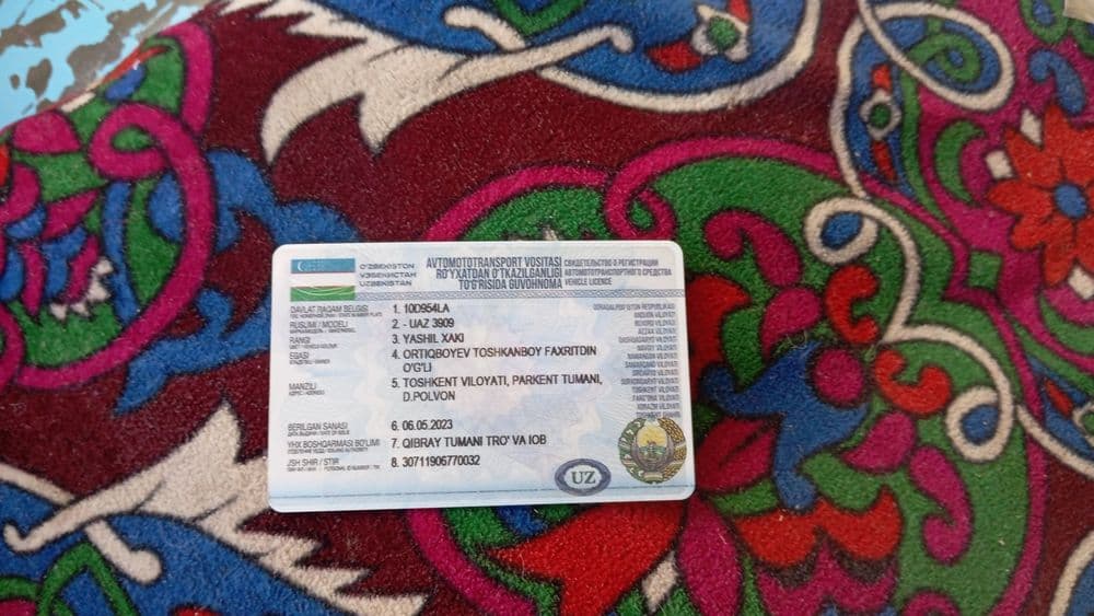 Uaz tent bo'rtli 1996 yuk tashish uchun hujatlarida muammo yoq — 1