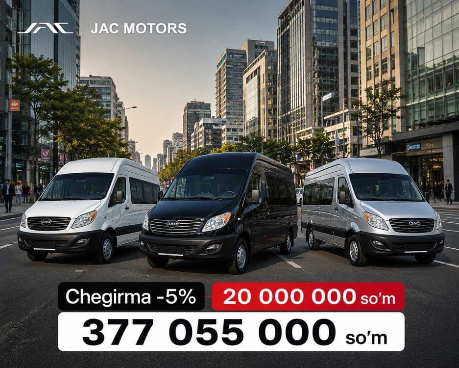 JAC SUNRAY 16–21 o‘rinli mikroavtobus (микроавтобус) Rasmiy Diller! — 1