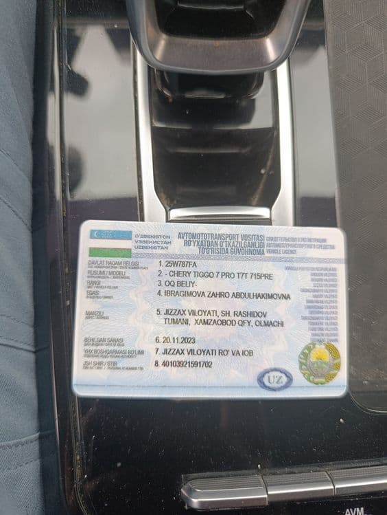 Chery tigo 7pro prapan bilan jihozlangan — 3