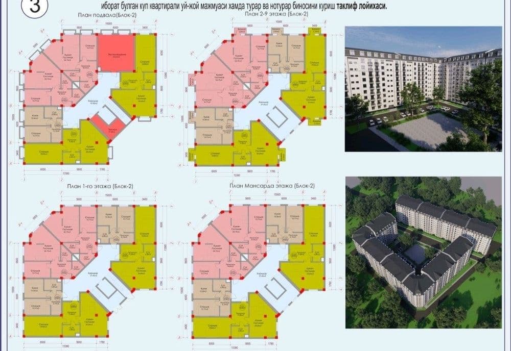 Продается земельный участок под строительство ЖК:
- Ташкентская област — 3