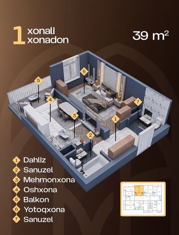 Yangi Qoyliq-2 loyihasidan katlavan narhda honadonlar — 4
