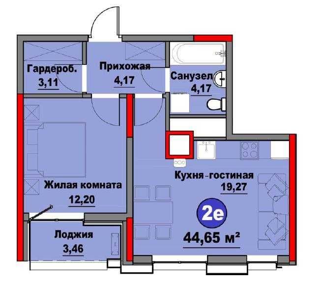 "СРОЧНАЯ ЦЕНА‼️ Regnum Plaza 2ком 44,65м2 улица Сайрам Мирзоулугбек‼️ — 2