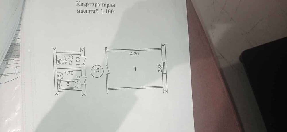 1 комнатная квартира. Бывщем общнжитие — 1