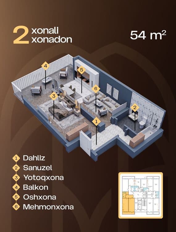 Yangi Qoyliq-2 loyihasidan katlavan narhda honadonlar — 2
