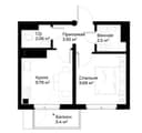 NRG Zamon 1комн/13/15, Чистый ремонт, 30м2, Кирпич. Ор-р: ул. ТКАД
