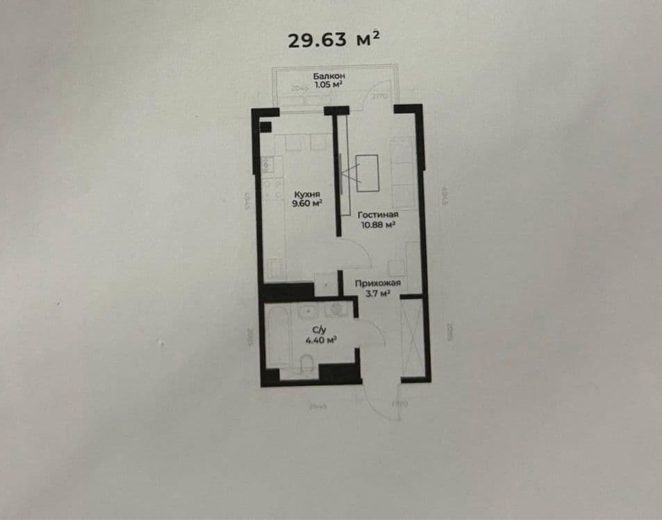1 комн.  Квартира   голденхаус жами уста ширин — 3