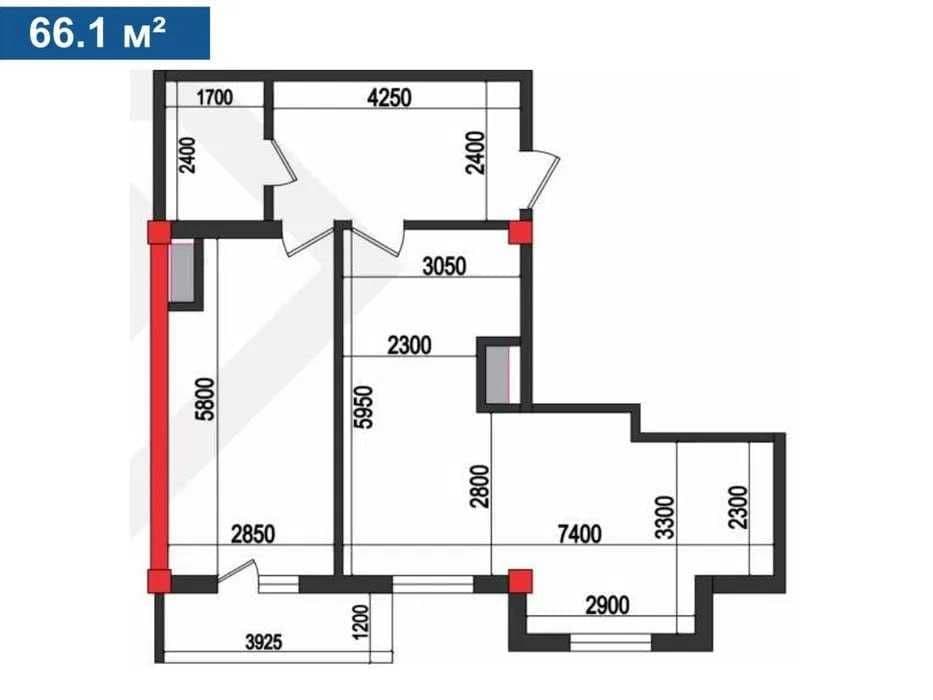 Новостройка!!! Olmos Residence, 2комн/11/16, ор-р: Олмос махалля — 1