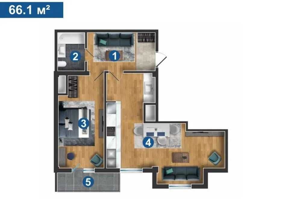 Новостройка!!! Olmos Residence, 2комн/11/16, ор-р: Олмос махалля — 2