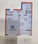 Продается 1в2/4/5 50м2 в ЖК NRG Maftun Makon, ор-р:  Янги Узбекистан