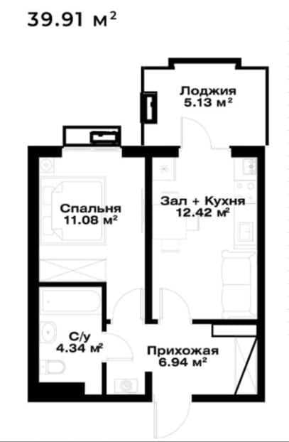 Продается квартира 1 комнатная (евродвушка) Ботанический Сад — 1