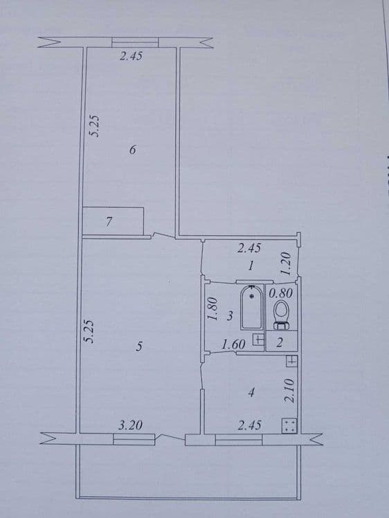 Продам 2 ком квартиру ТТЗ-1 можно под офис №М219 — 1