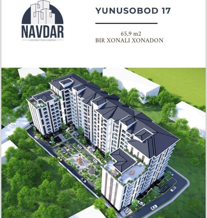 "СРОЧНО ГОРИТ‼️Коробка Navdar 2ком 65,9м2 Чинабад ТЦ High Town Арзон‼️ — 2