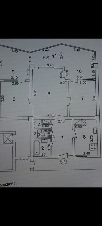 Юнусабад 2кв Продам 3комн 8 этаж — 1