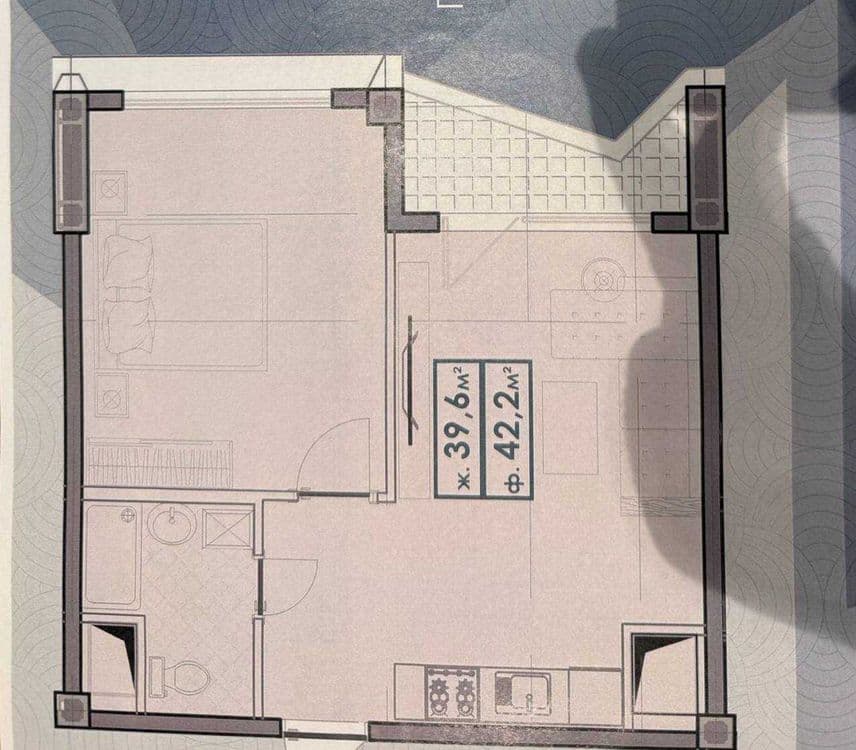 Новостройка ЖК Bobur Residence на ул. Бобура 2/8/16 42,2 кв.м. — 4