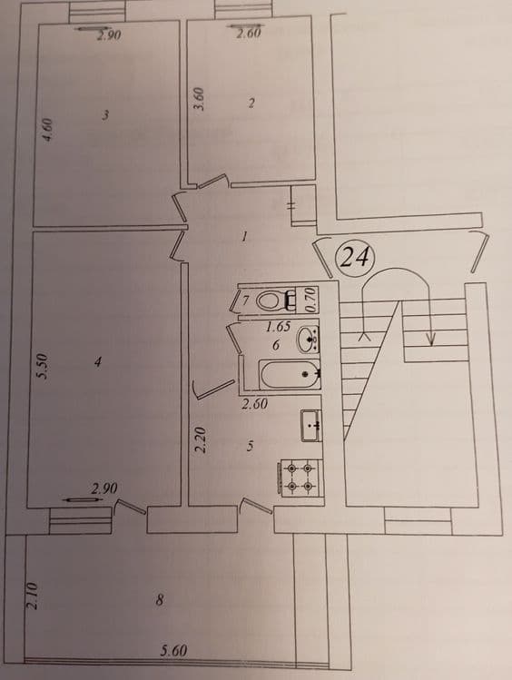 Продам 3х комнатную квартиру на 26 квартале чиланзара — 1