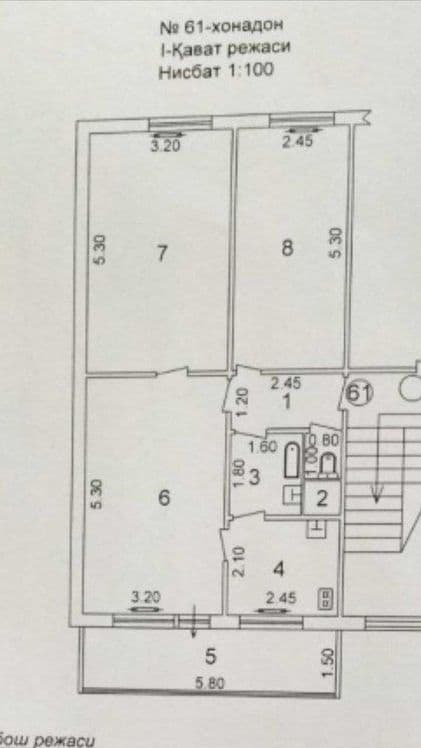 Продается квартира в Яшнабадском районе Авиасозлар-2,  3-х ком 3-этаж — 1