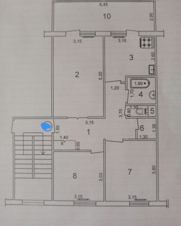 Продаётся 3х комнатная второй этаж Ахмад Югнаки — 1