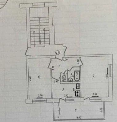 Продаётся квартира на Ц4 2 комнатная,  рядом 5 школа — 1