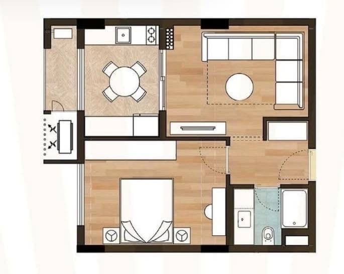 Квартира ЖК Prestige Gardens 2/6/14 58,22 м2 — 4