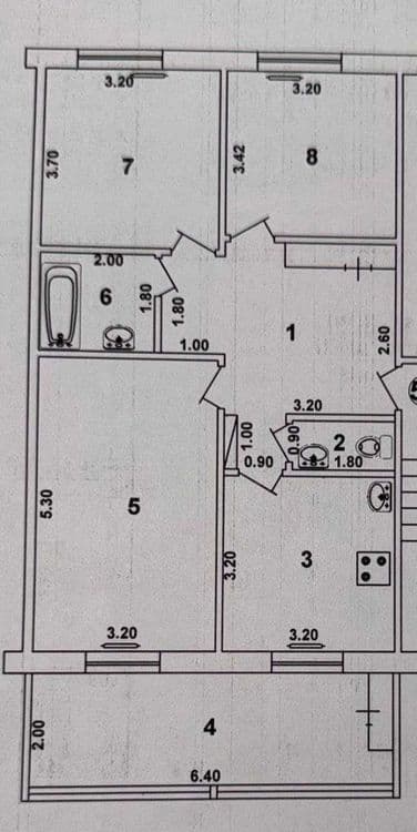 Продам 3-х комнатную на Тузель-3. Мечеть.Яшнабадский район — 1